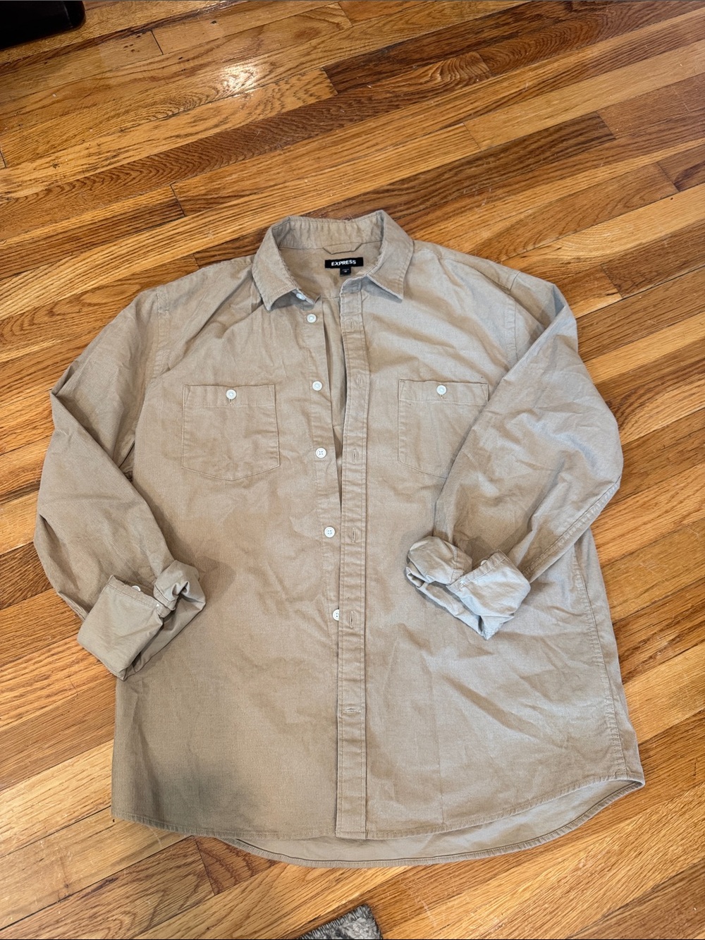 Express Corduroy Light-weight Button down Shirt